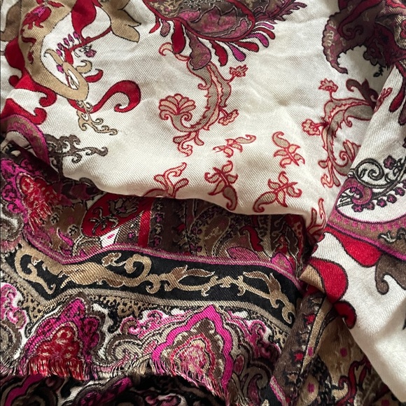 J. Jill Red and Black Paisley Scarf - Picture 2 of 5